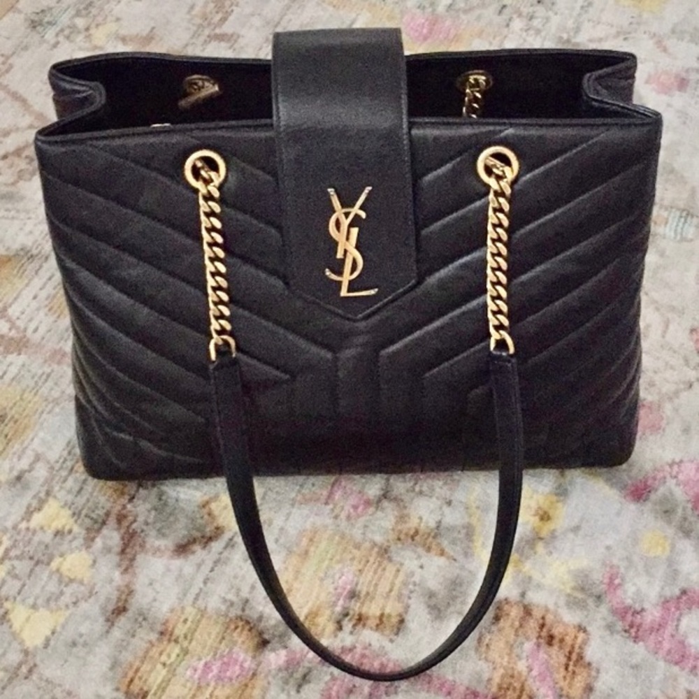 YSL Lou Lou Chevron Matelase Tote Bag - Picture 1 of 13